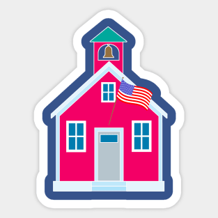 Little Red School House Sticker